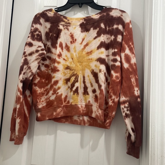 Tie dye Hippie Rose sweater sweatshirt top size small - Picture 5 of 6